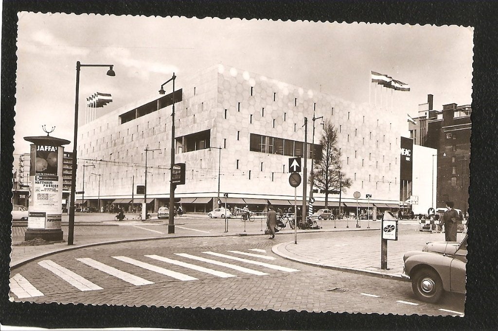 Rotterdam, Coolsingel, De Bijenkorf, Ophalen of Verzenden, 1940 tot 1960, Gelopen, Zuid-Holland