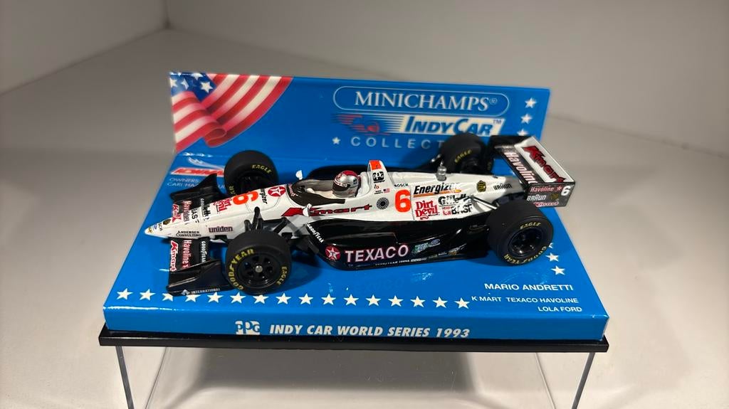 Indycar lola ford haas mario andretti minichamps 1.43, Hobby en Vrije tijd, Modelauto's | 1:43, Auto, Ophalen of Verzenden, MiniChamps