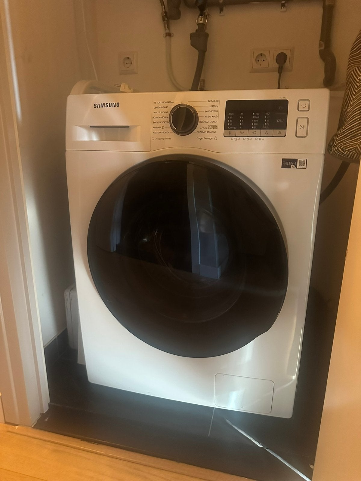 Samsung was-droogcombinatie, 6 tot 8 kg, Ophalen, Zo goed als nieuw, 85 tot 90 cm