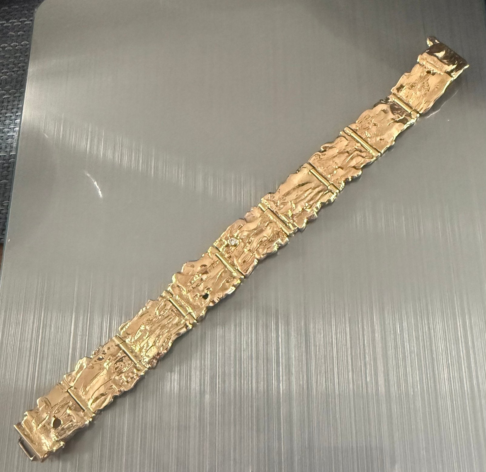 Gouden armband massief 14 krt (585), Ophalen, Zo goed als nieuw, Goud