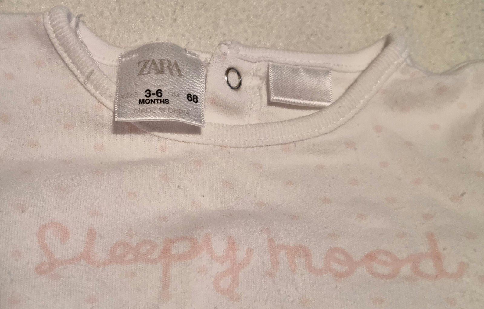 Zara boxpakje baby kleding maat 68 sleepy mood pakje wit, Gebruikt, Zara, Pakje, Verzenden