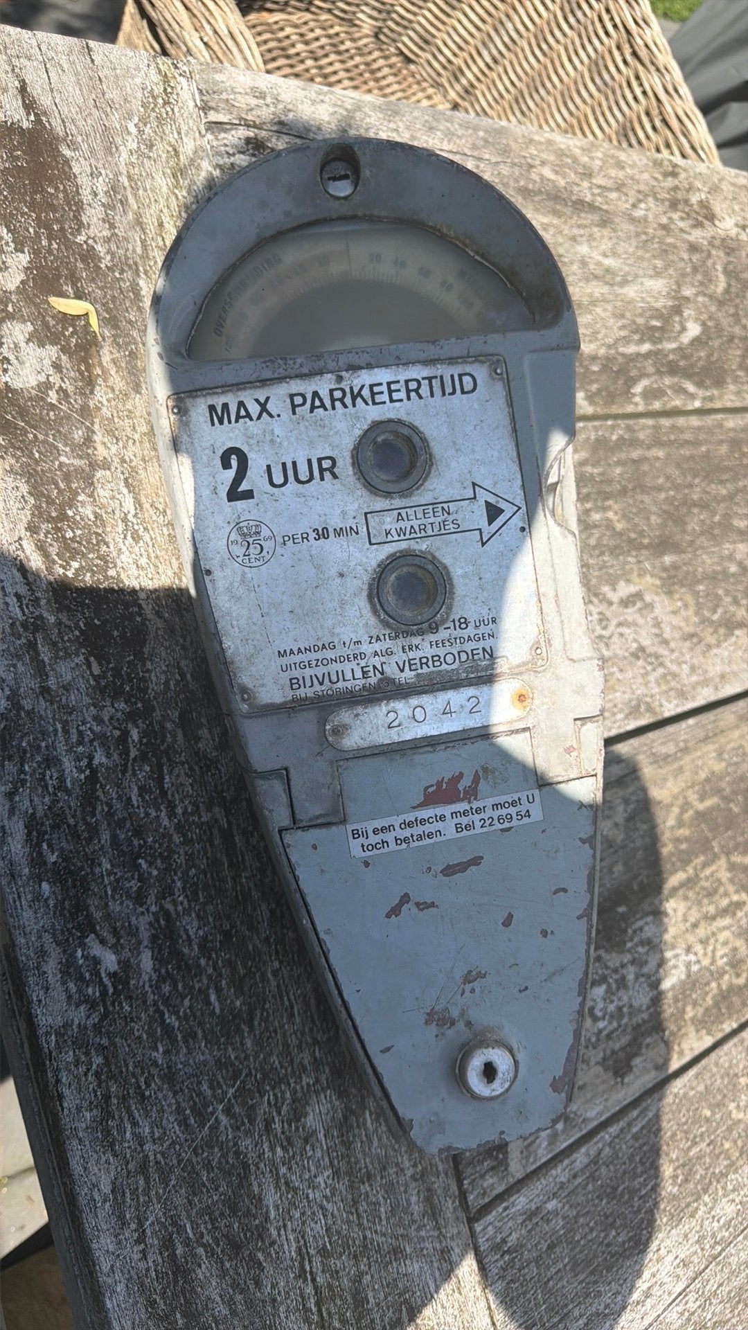 Oude parkeermeter, Ophalen of Verzenden, Huis en Inrichting