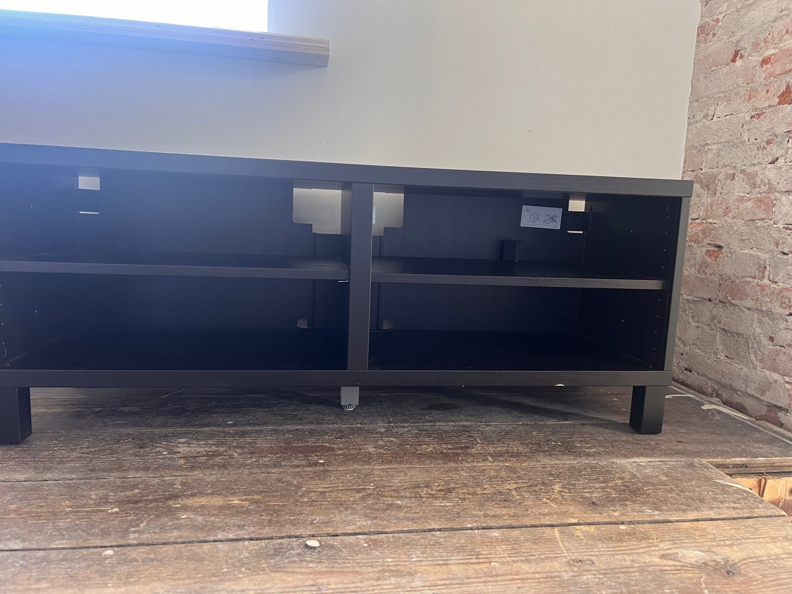 Tv meubel donkerbruin fineer, Ophalen, 100 tot 150 cm, Zo goed als nieuw, Minder dan 100 cm