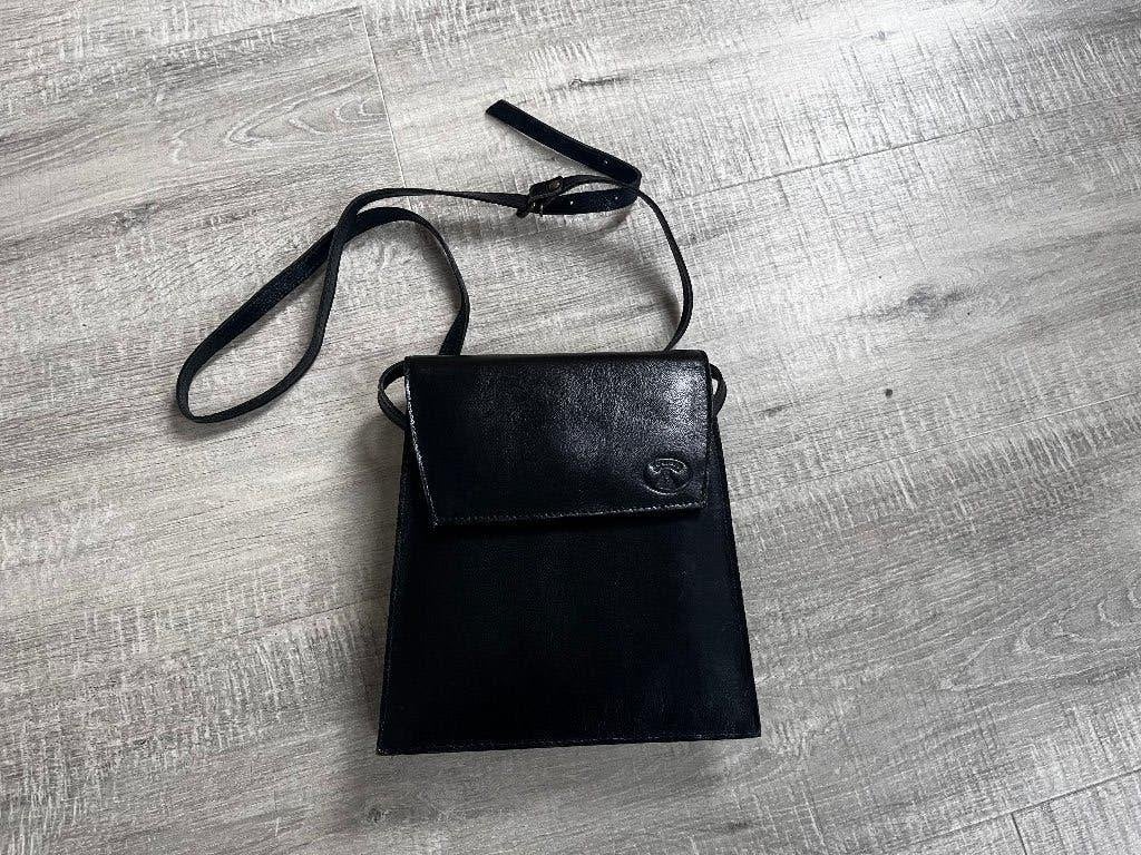 Avondtasje leer tas leder Young Generation Bear Design 21x18, Ophalen of Verzenden, Gebruikt, Bruin, Handtas