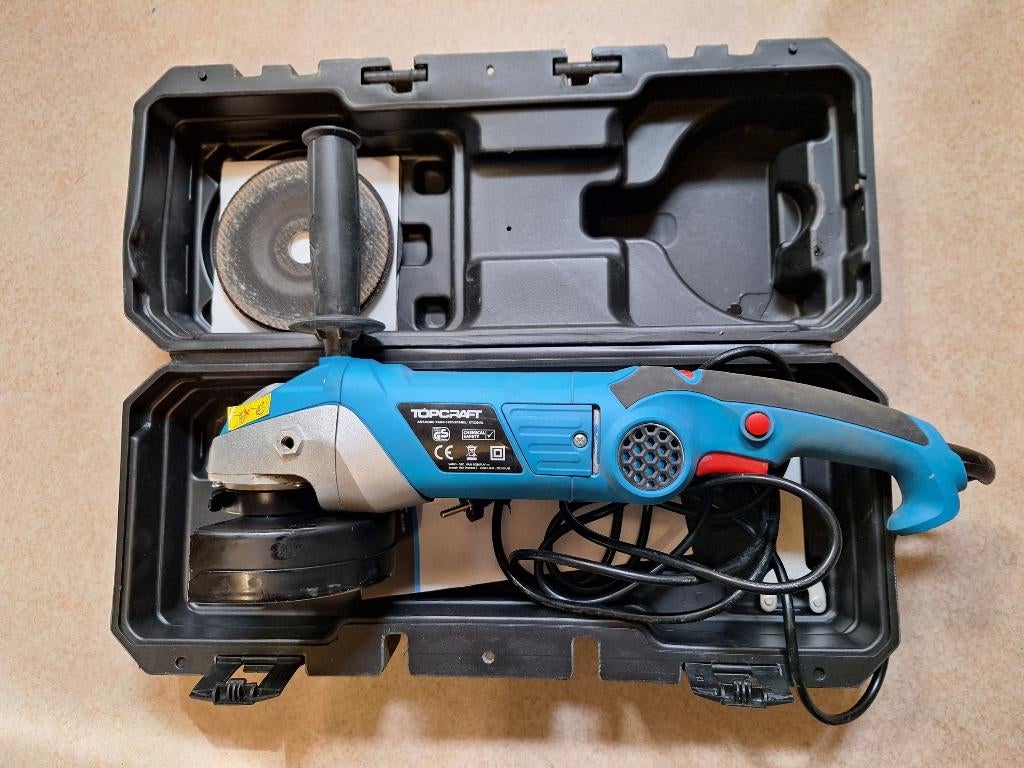 Topcraft Haakse slijper, Ophalen, Zo goed als nieuw, 1000 watt of meer, Haakse handslijpmachine