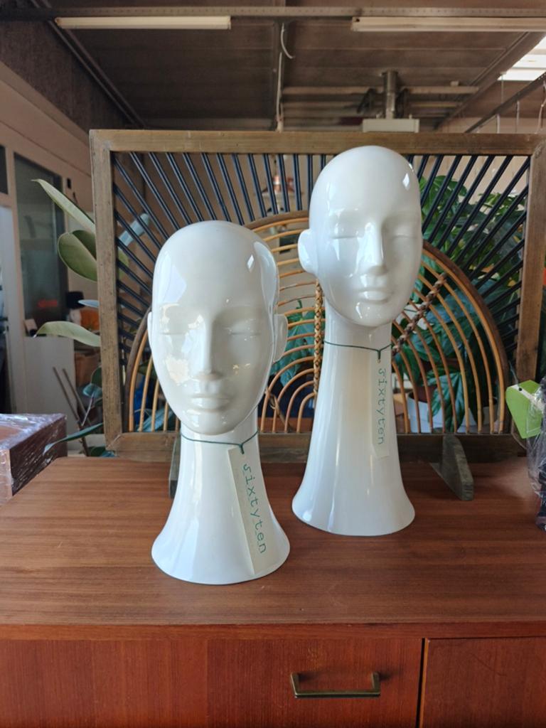Vintage Ladhead Mannequin Hoofden - 38 en 50 cm, Ophalen of Verzenden