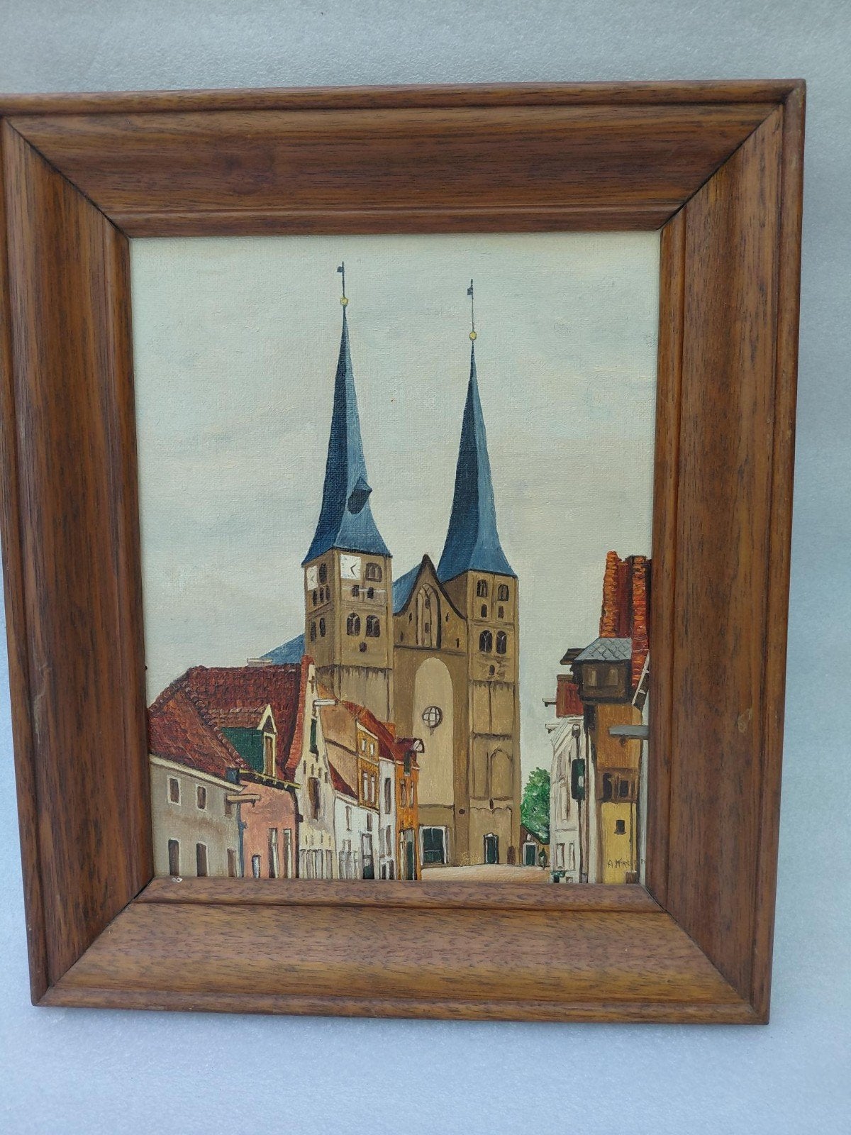 Handgemaakte schilderijen stadsgezichten Deventer, Ophalen of Verzenden