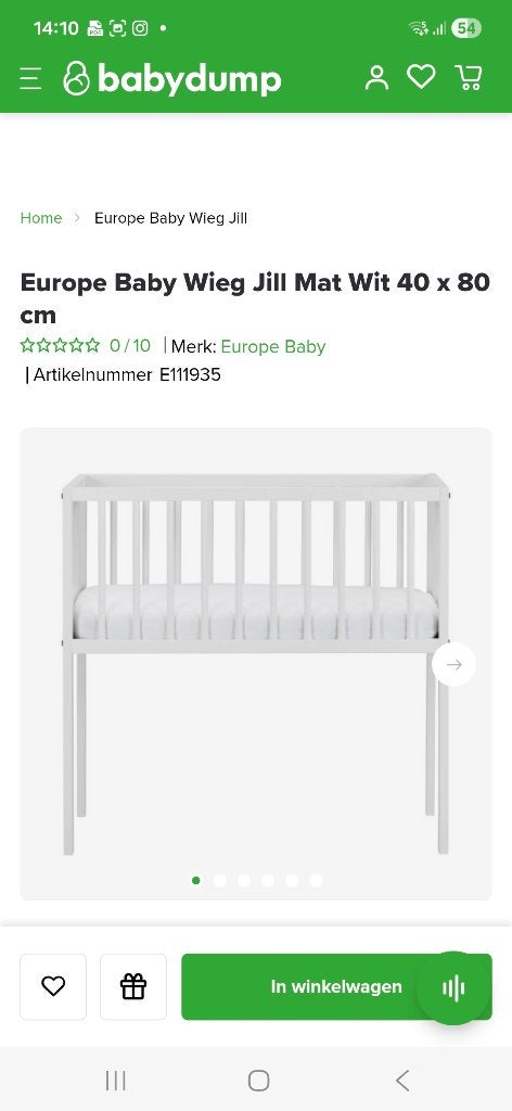 Baby bedje, Ophalen, Zo goed als nieuw, Ledikant