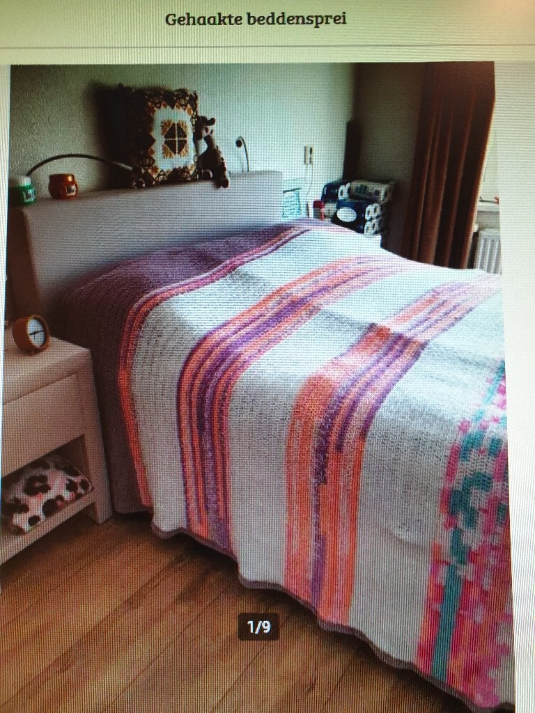 Gehaakte sprei, Huis en Inrichting, Slaapkamer | Beddengoed, Ophalen of Verzenden, Nieuw, Tweepersoons, Overige typen
