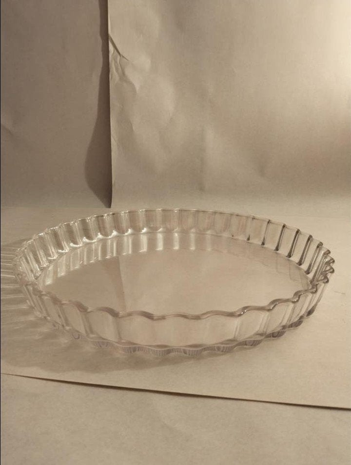 Glazen quichevorm / taartvorm, 30 cm, Overige typen, Ophalen of Verzenden, Zo goed als nieuw, Glas