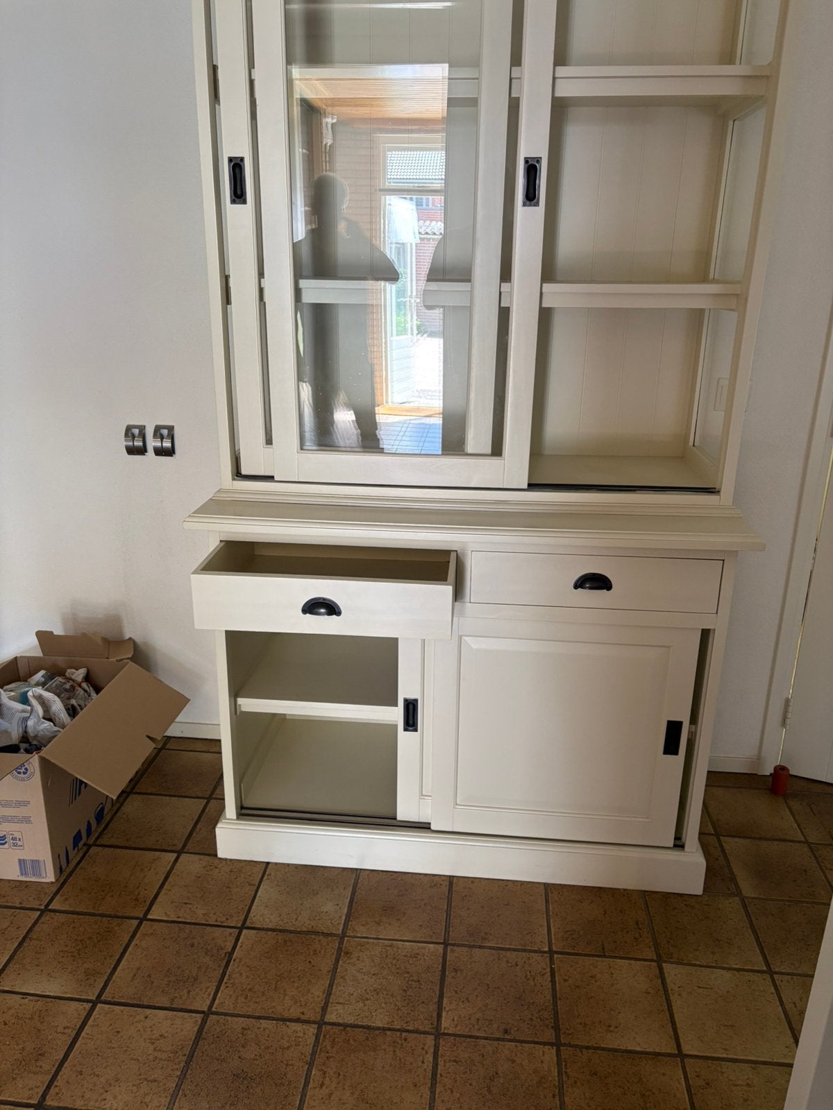 Buffetkast wit, Ophalen, 100 tot 150 cm, 200 cm of meer, Zo goed als nieuw