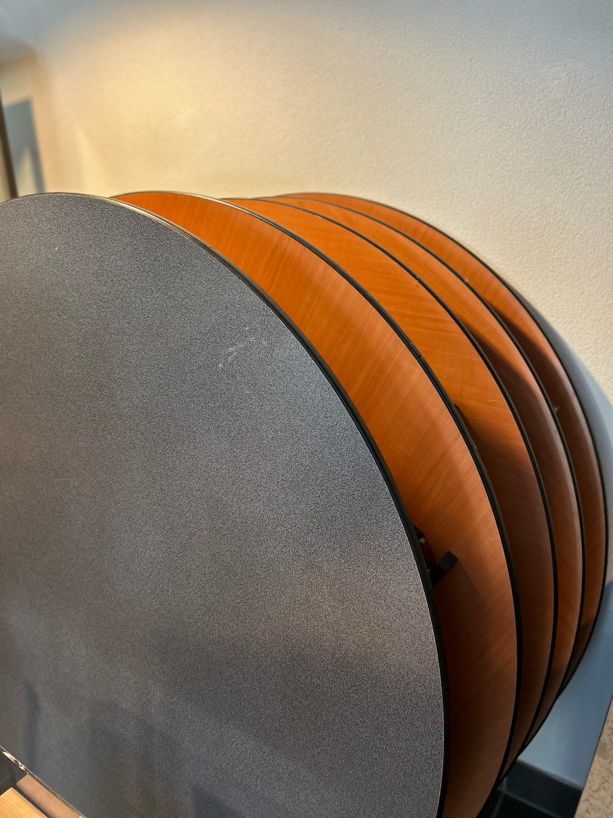 5 zeer nette ronde klap tafels, Huis en Inrichting, Ophalen, Zo goed als nieuw, Rond, 100 tot 150 cm