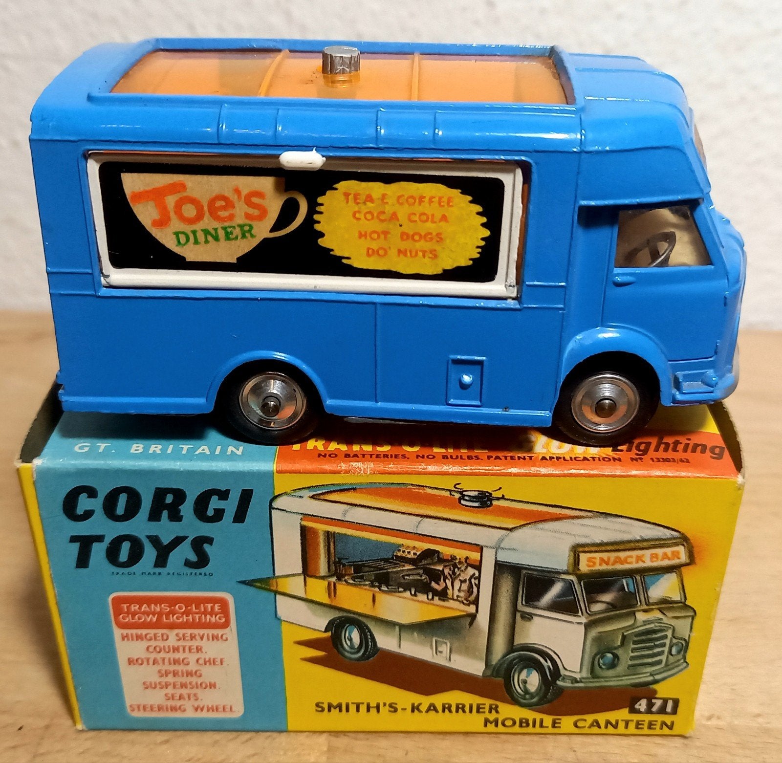 Corgi Toys, GB, 471, MOBILE CANTEEN, "Smith's", mint/boxed, Hobby en Vrije tijd, Modelauto's | 1:43, Ophalen of Verzenden, Nieuw