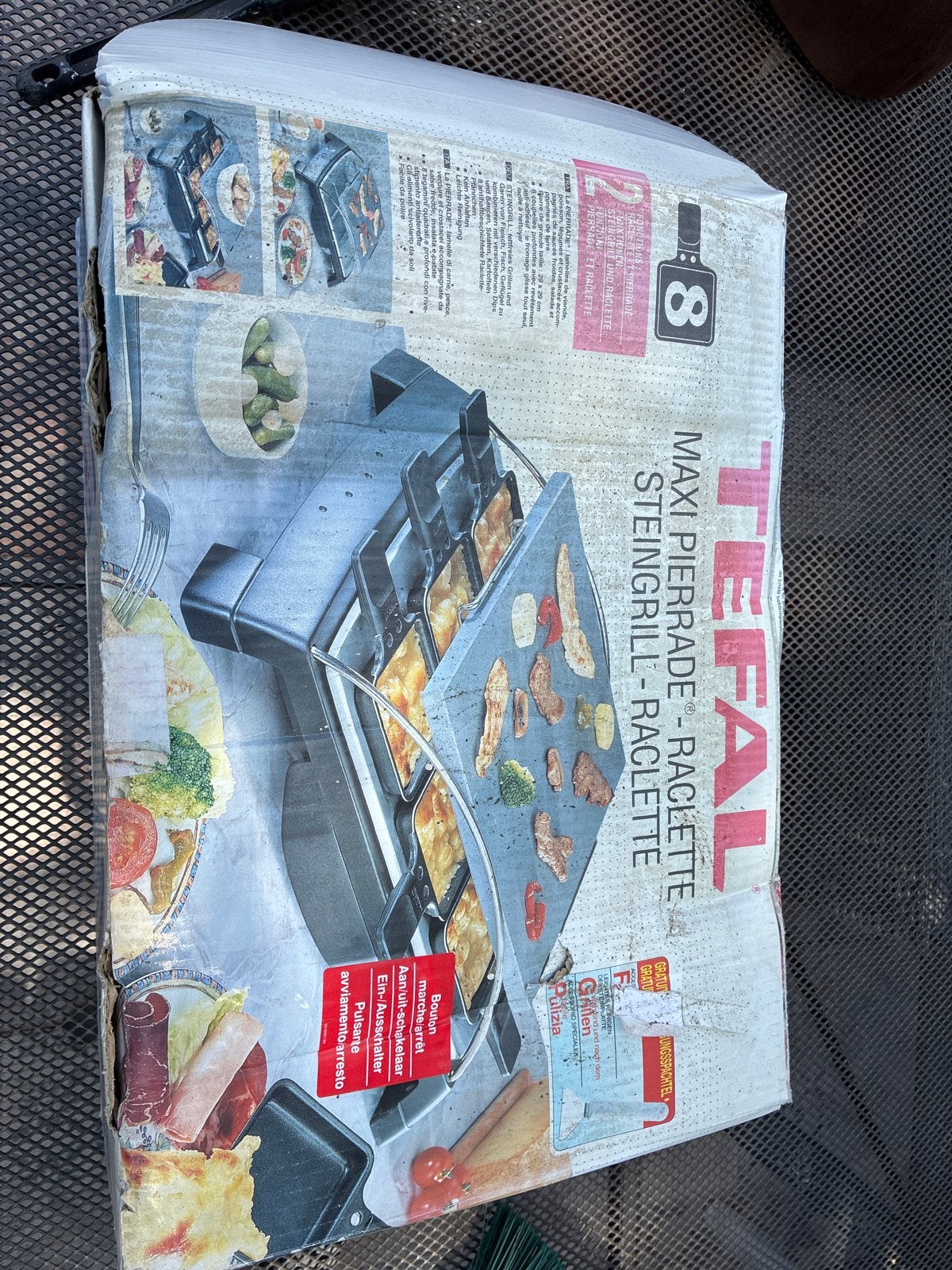 Tefal Maxi Pierrade-Raclette steengrill voor 8 personen, Ophalen, Gebruikt