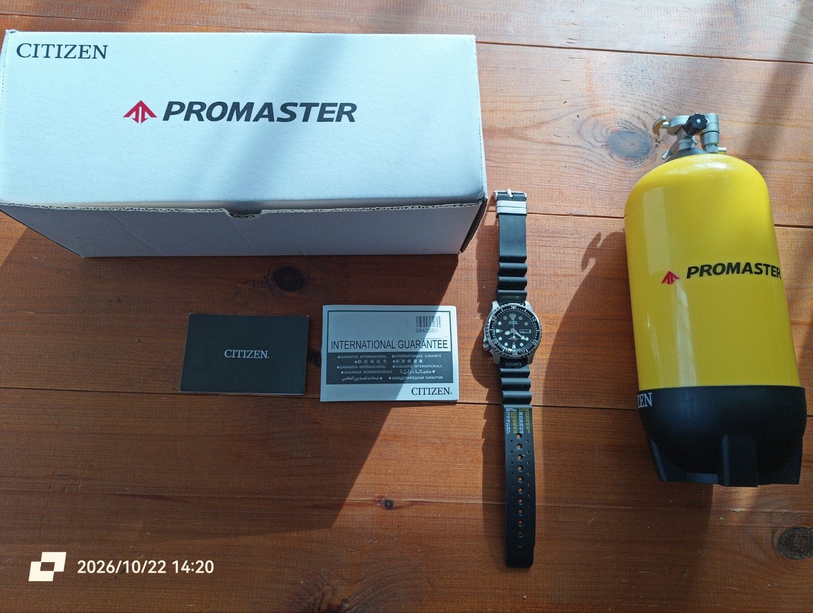 Citizen Promaster Marine Automatic Diver complete set zgan, Ophalen of Verzenden, Zo goed als nieuw, Staal, Citizen