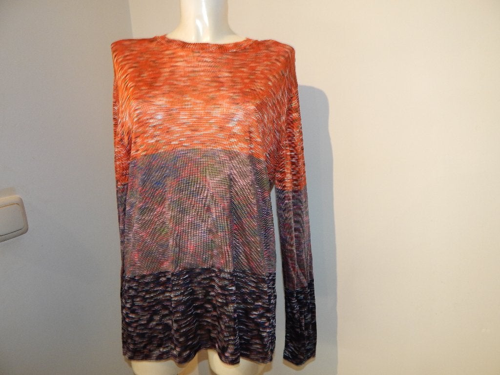 Missoni sweatertje sweatshirt kleurrijk design glad breiselL