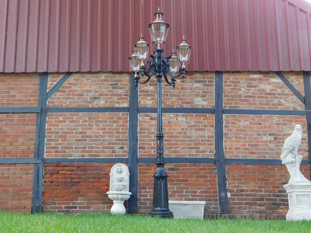 Eenmalig: Lantaarnpaal XXL - 380 cm - Zwarte Paal, Tuin en Terras, Buitenverlichting, Staande lamp, Aluminium, Ophalen of Verzenden
