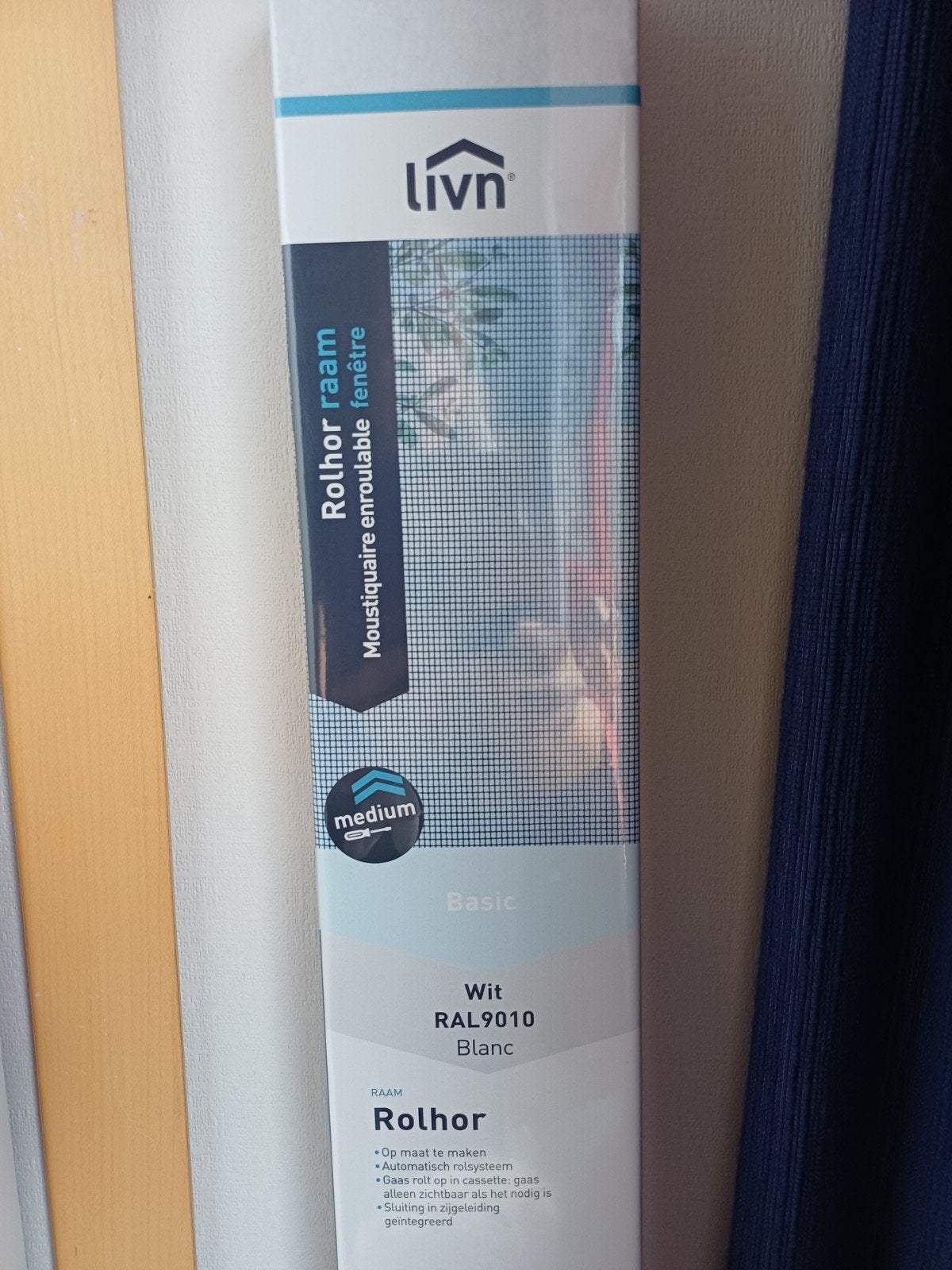 2 stuks Nieuw Livn Rolhor Raam Wit RAL9010 - Basic (Medium), Ophalen, Kunststof, Minder dan 80 cm, 215 cm of meer