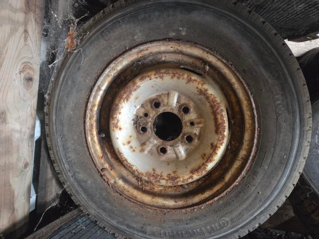 Fiat ducato velgen met banden 2x 185/14, Ophalen, 14 inch, Overige, 185 mm