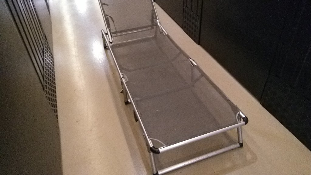 Ligstoel opvouwbaar, Ophalen, Gebruikt, Aluminium, Verstelbaar
