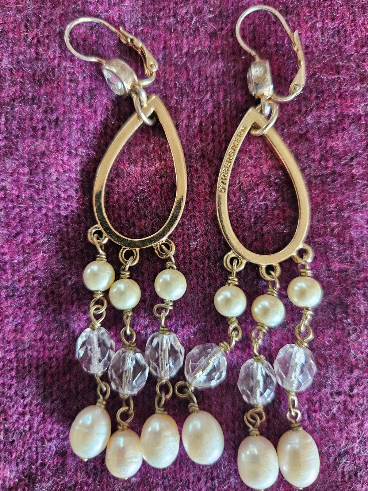 Mooie vintage Drybergkern oorhangers, Met kristal, Overige materialen, Verzenden, Nieuw
