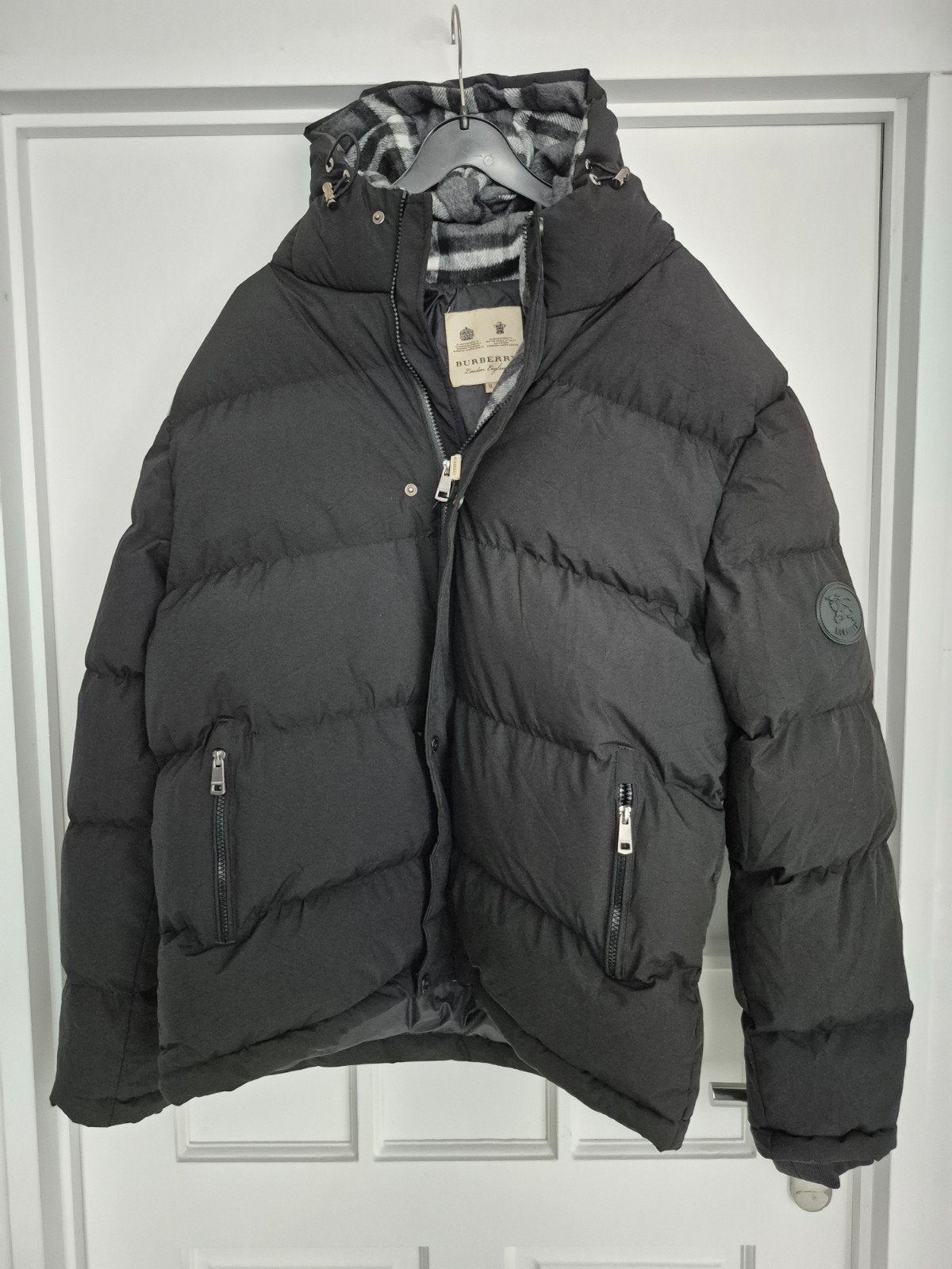 Burberry London England Puffer Jacket Zwart Maat XL, Verzenden, Zwart, Maat 56/58 (XL), Zo goed als nieuw