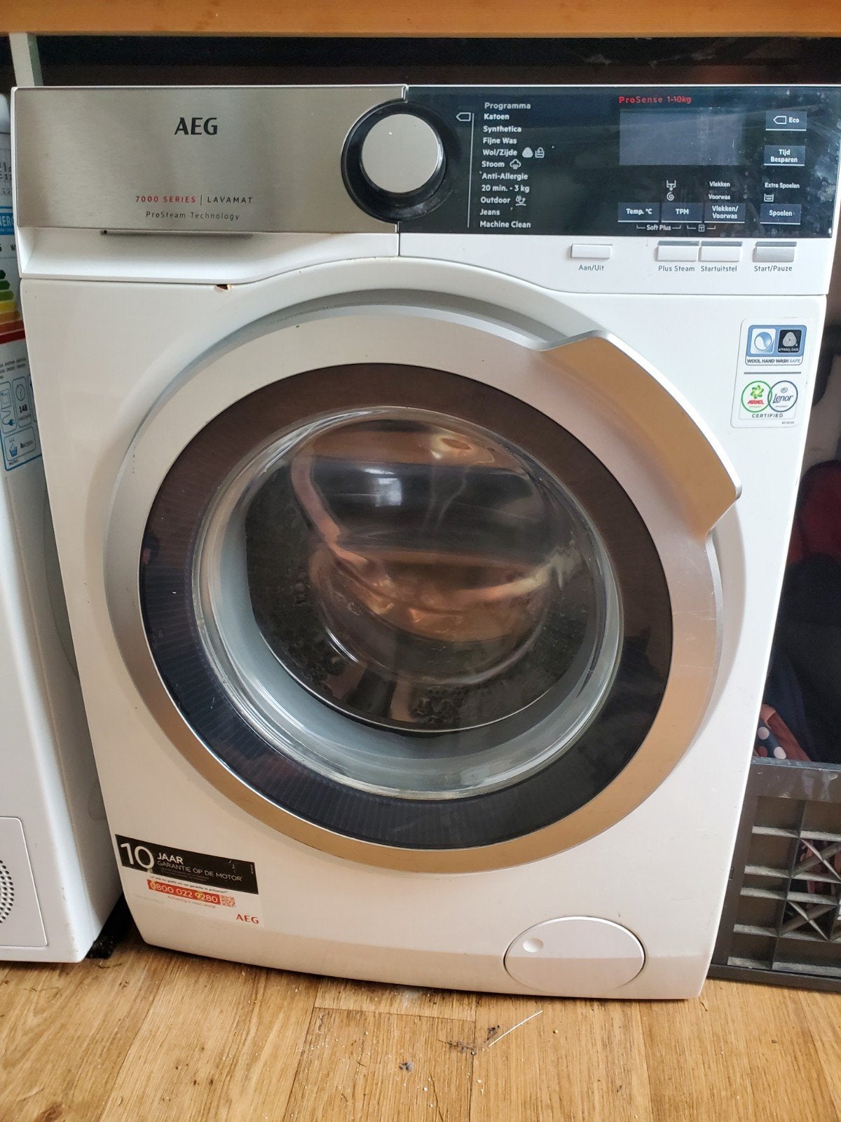 Grote AEG 7000 Wasmachine 10kg, Witgoed en Apparatuur, Wasmachines, Gebruikt, Voorlader, 10 kg of meer, 85 tot 90 cm, 1200 tot 1600 toeren