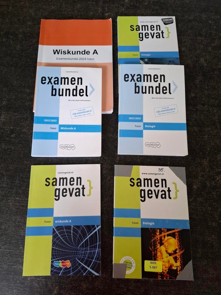 Examenbundels en Samengevat: Wiskunde A & Biologie HAVO, Ophalen of Verzenden, Zo goed als nieuw, HAVO, Biologie