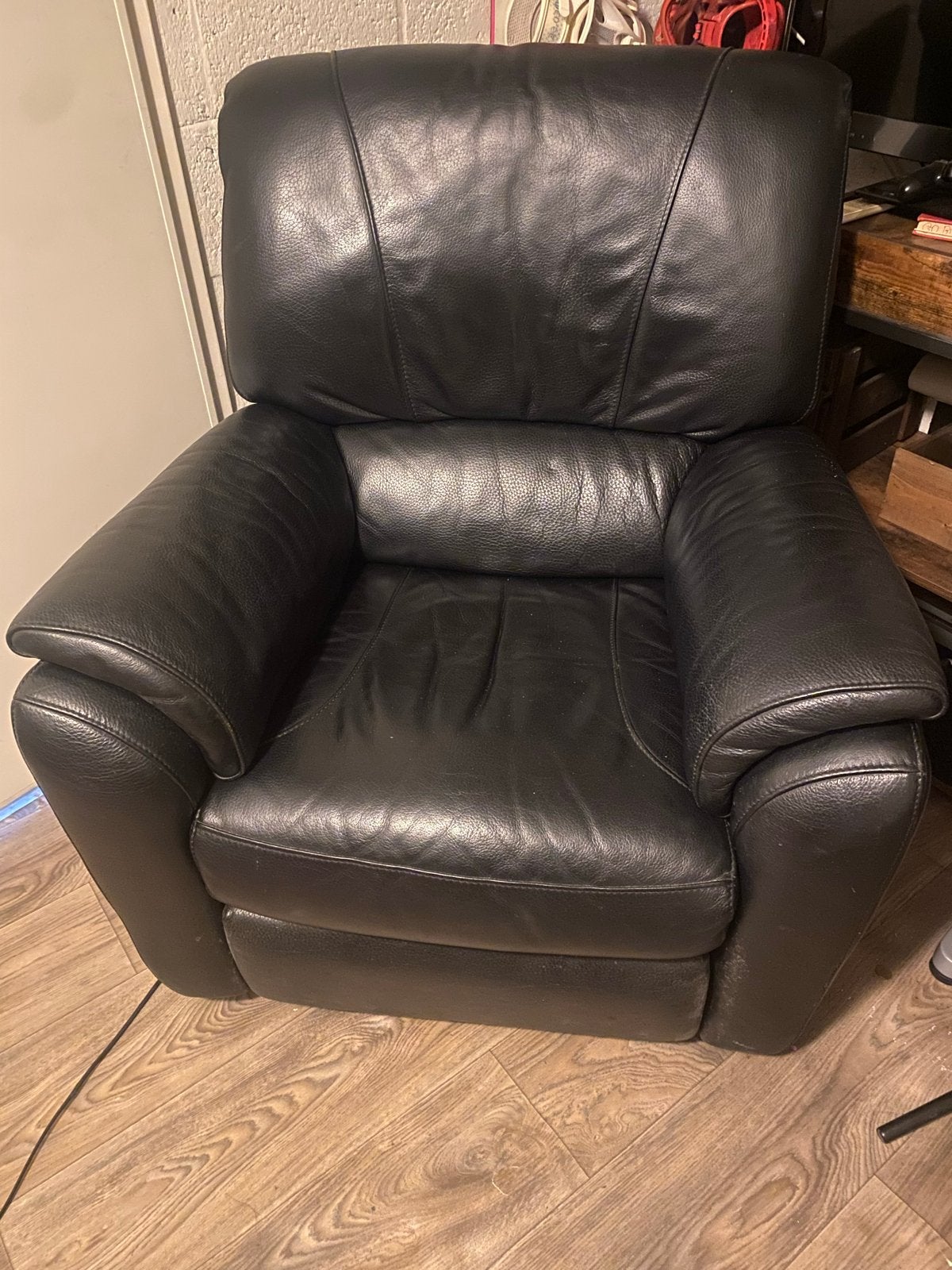 TEAB Elektrisch verstelbare relaxfauteuil van Chateau d'Ax, Ophalen, Gebruikt, Leer, 75 tot 100 cm