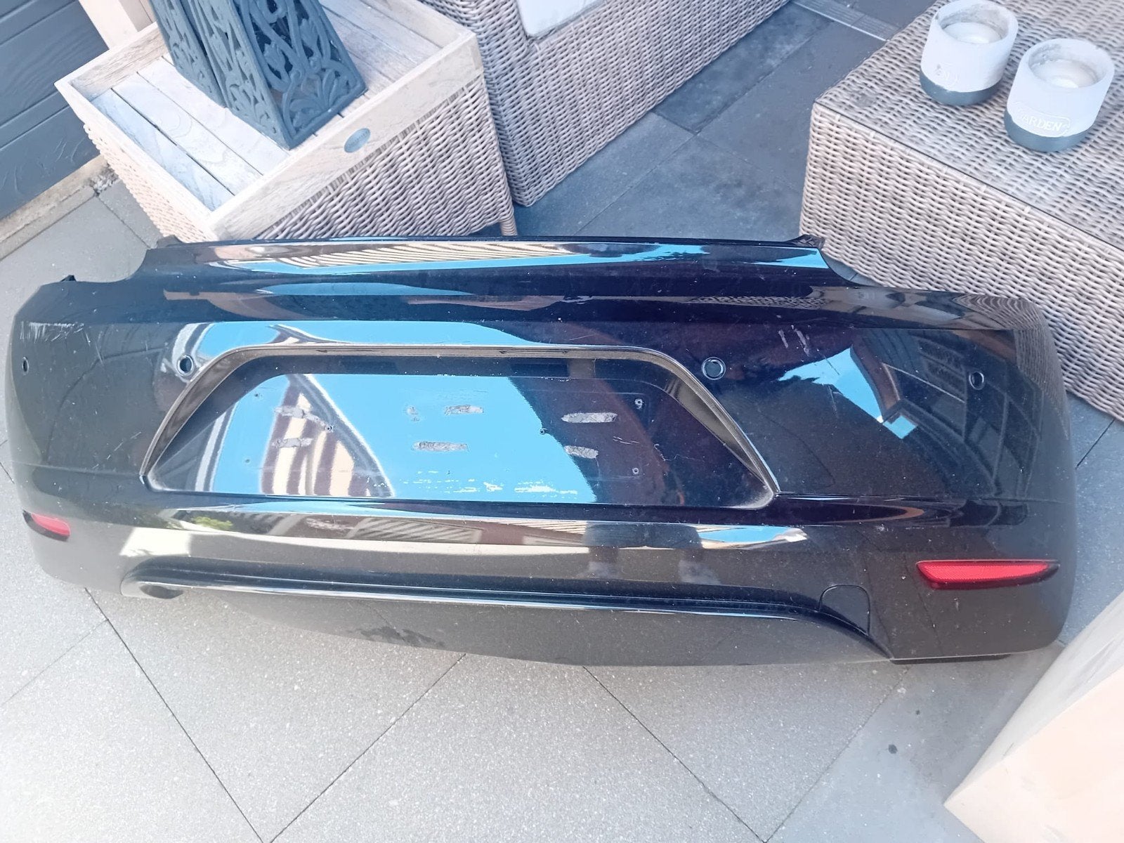 Scirocco achterbumper met parkeersensoren,, Ophalen, Gebruikt, Volkswagen, Achter