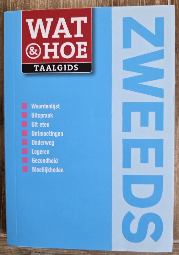 Taalgids Wat en Hoe Zweeds - Taalgids Zweden, Boeken, Overige merken, Europa, Ophalen of Verzenden, Zo goed als nieuw