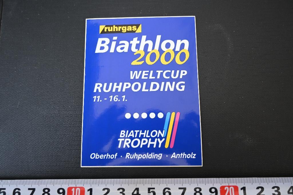 sticker ruhrgas biathlon 2000 weltcup ruhpolding, Ophalen, Zo goed als nieuw