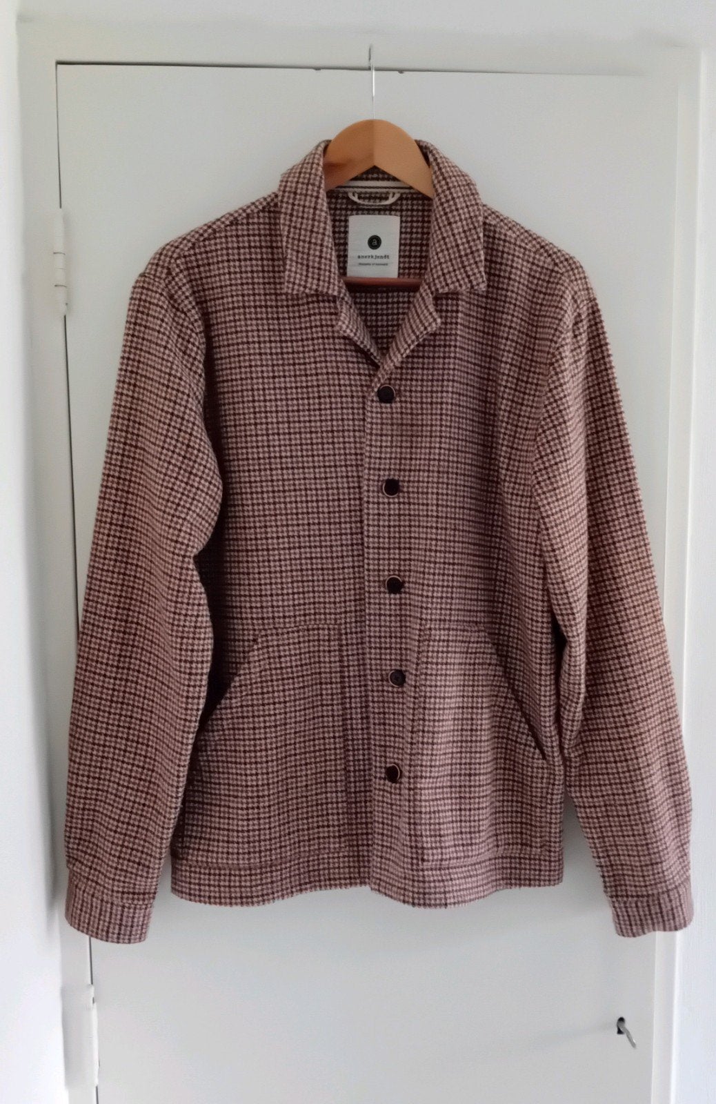 Anerkjendt shacket blousejas ruiten bruin zwart S/M, Bruin, Ophalen of Verzenden, Zo goed als nieuw, Anerkjendt