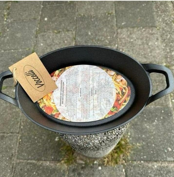 Voccelli Gietijzeren Ovenschaal - 22cm Ovaal, Huis en Inrichting, Keuken | Potten en Pannen, Ophalen of Verzenden, Nieuw, Gietijzer