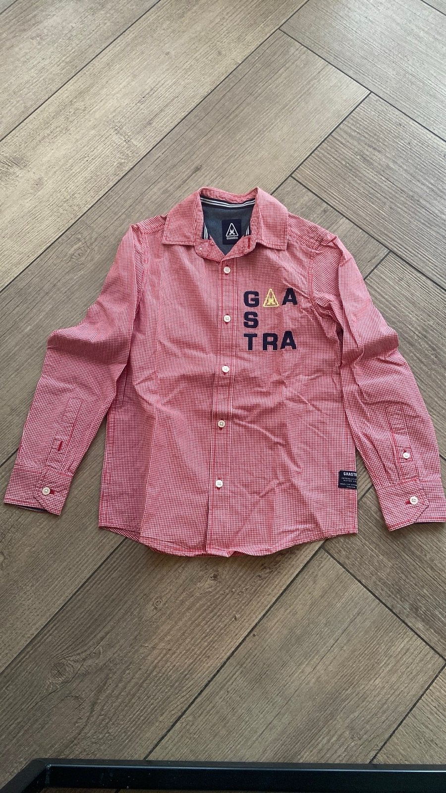Gaastra overhemd rood geruit maat 122/128, Kinderen en Baby's, Kinderkleding | Maat 122, Ophalen of Verzenden, Zo goed als nieuw