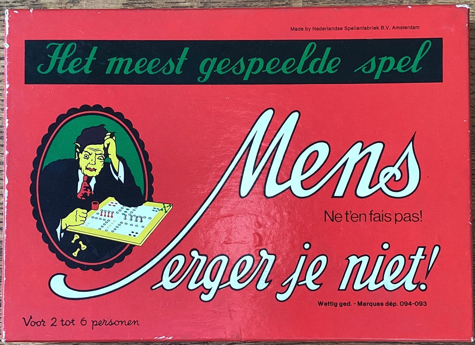 Mens erger je niet vintage, Hobby en Vrije tijd, Ophalen of Verzenden, Zo goed als nieuw