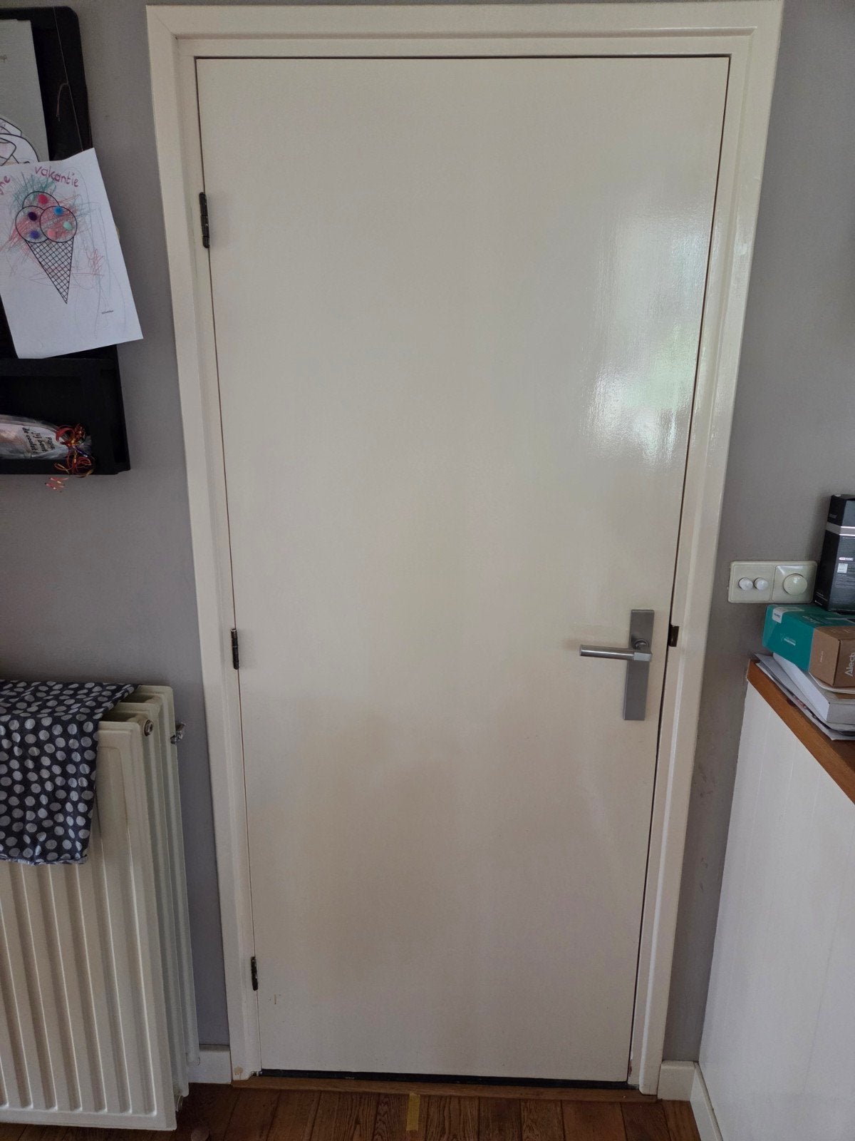 4x houten binnendeur vlak stomp, Ophalen, Gebruikt, 80 tot 100 cm, Binnendeur