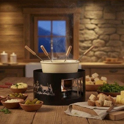 Fondue decoratie. Winter, Kerst, Diner, Fondue, Overige typen, Nieuw, Ophalen of Verzenden, Zwart