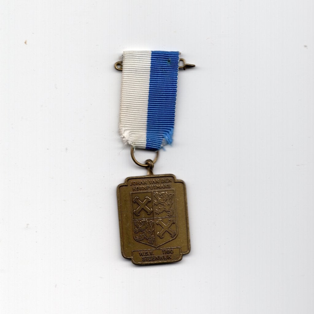 Medaille Johan van den Kornput mars Steenwĳk, Ophalen of Verzenden, Overige materialen, Nederland
