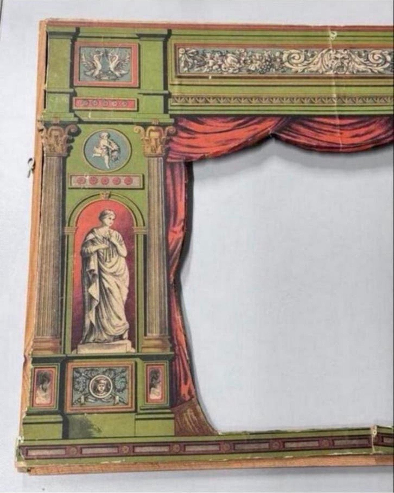 Puppet muppet & marionnette Antiek 1900 theater rand frame, Antiek en Kunst, Ophalen of Verzenden