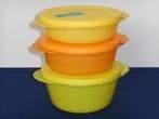 Tupperware Crystalwave schalen (3), Huis en Inrichting, Keuken | Tupperware, Ophalen of Verzenden, Nieuw, Geel, Schaal