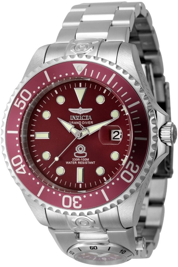 Invicta Grand Diver 45814., Overige merken, Staal, Staal, Polshorloge