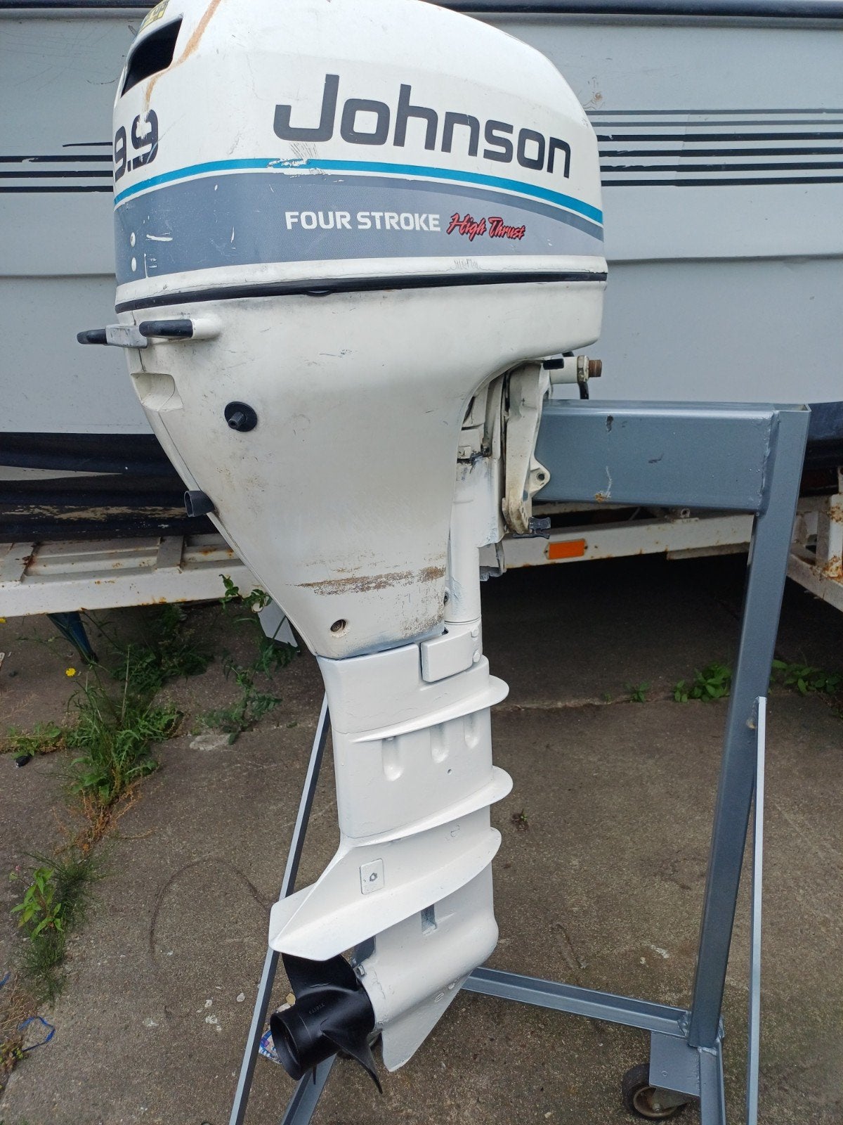 Johnson 9.9 pk 4 takt langstaart Hightrust el start, Ophalen, 10 tot 30 pk, Gebruikt, Viertaktmotor
