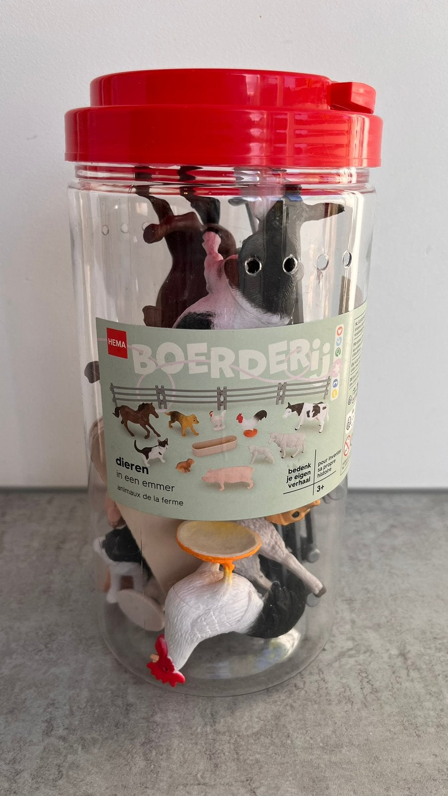 HEMA Boerderij dieren emmer met hek, Ophalen of Verzenden, Nieuw, Ontdekken