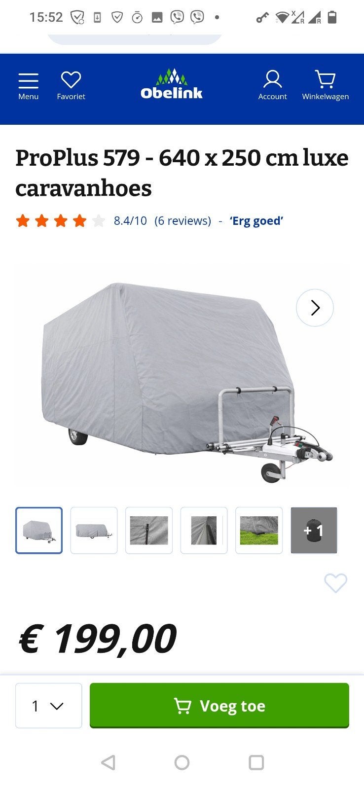 NIEUW ProPlus Caravan hoes 6,40x2,50m, Caravans en Kamperen, Ophalen, Nieuw