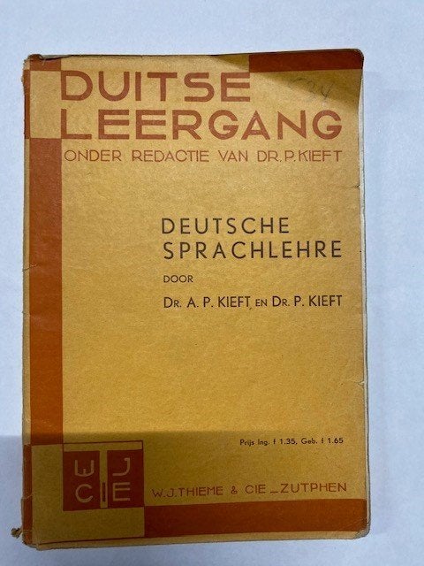 Boek - 757 - Deutsche Sprachlehre - A.P. Kieft & P. Kieft, Ophalen of Verzenden