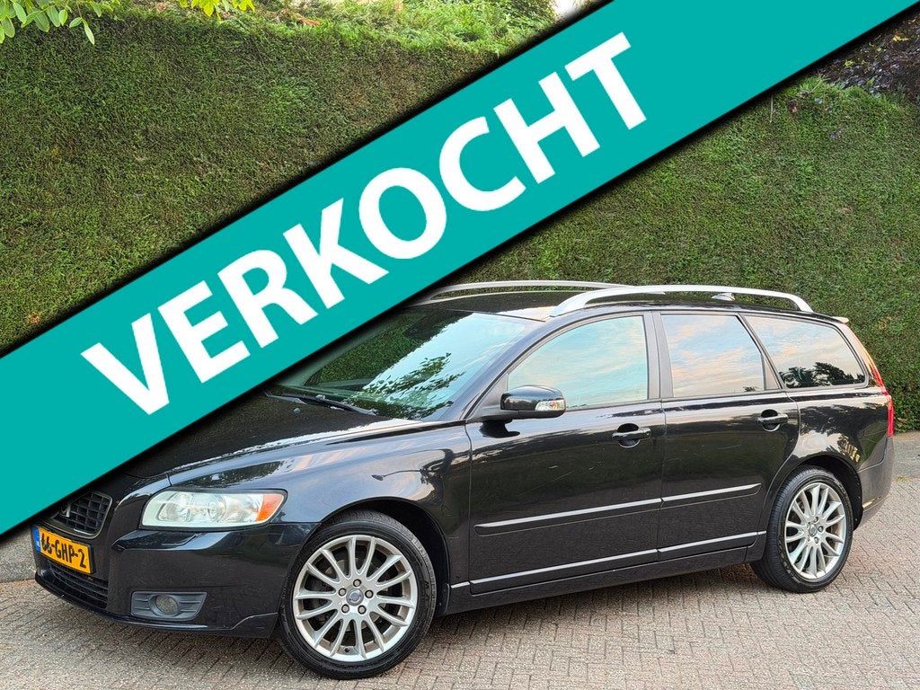 Volvo V50 2.0 Edition II RIJDGOED/LEER/1E EIG/PDC/AIRCO/, Auto's, Volvo, Voorwielaandrijving, 1350 kg, Zwart, Parkeersensor