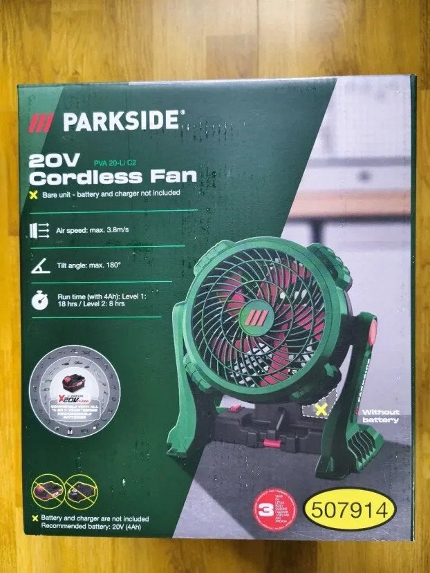GEZOCHT! PARKSIDE 20 V. VENTILATOR., Ophalen of Verzenden