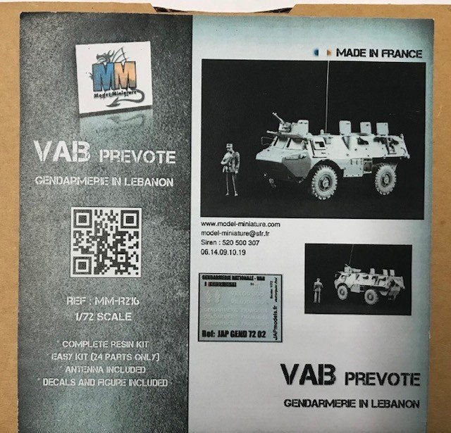 Coelianmodels, MM, R216, VAB Prevote, 1/72, € 19,99, Overige merken, Nieuw, Ophalen of Verzenden, Tank