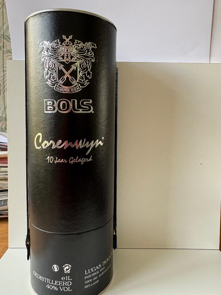 Lege Bols Corenwijn 10 jaar gelagerd kruik in koker, Ophalen of Verzenden, Gebruikt, Verpakking
